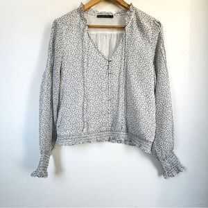 Abercrombie & Fitch Semi-Sheer Floral Top - S